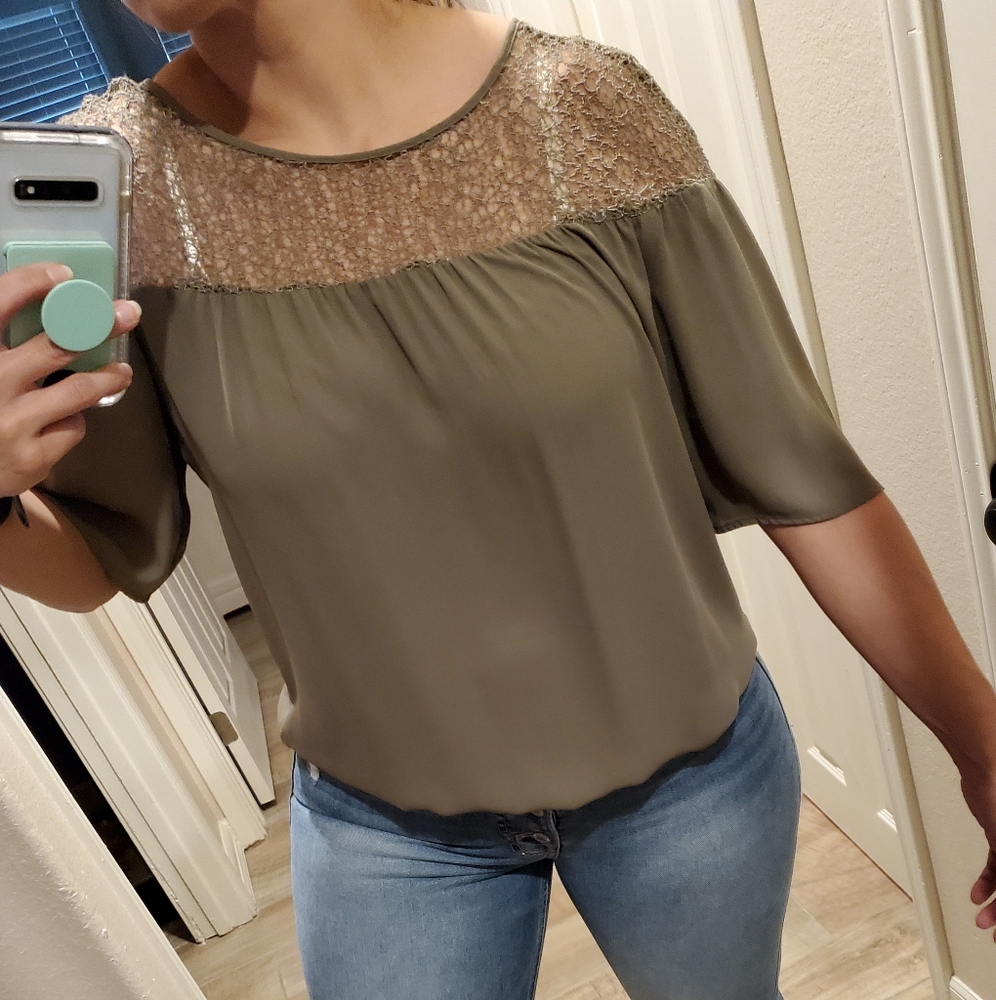 Soho NY & Co Sage Green Blouse